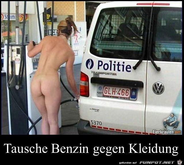 tausche Benzin gegen Kleidung tausche Benzin gegen Kleidung