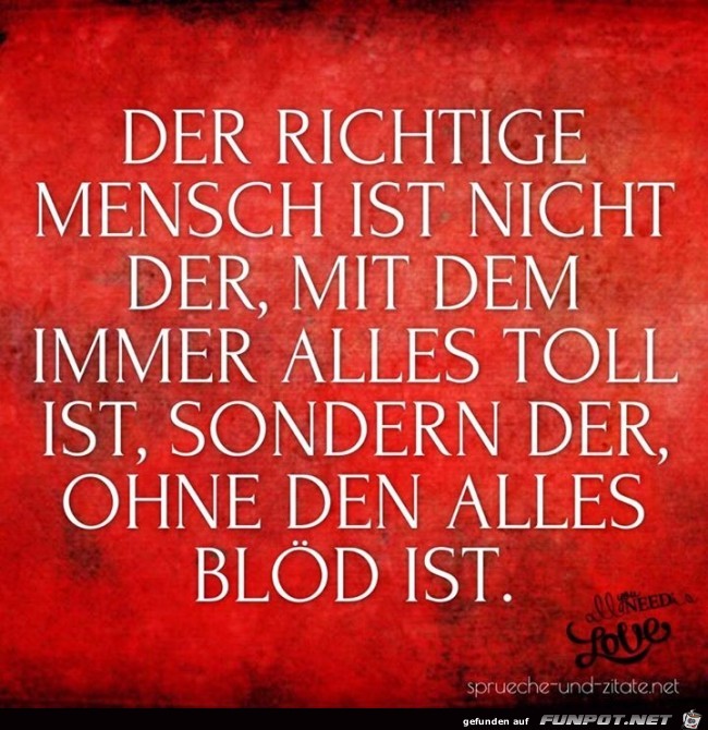 der richtige mensch der richtige mensch