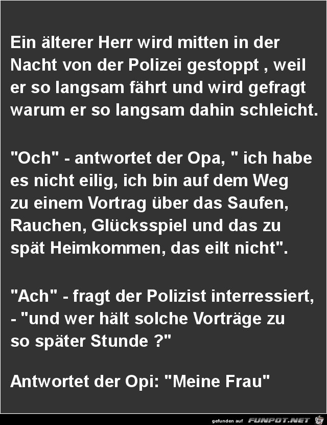 von der Polizei gestoppt