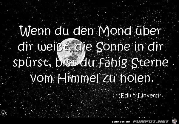 Wenn Du den Mond...