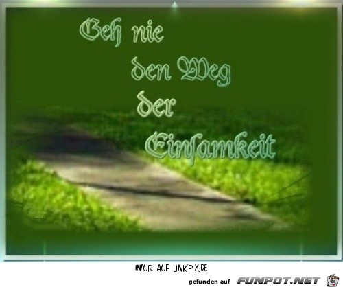 geh nie den weg geh nie den weg