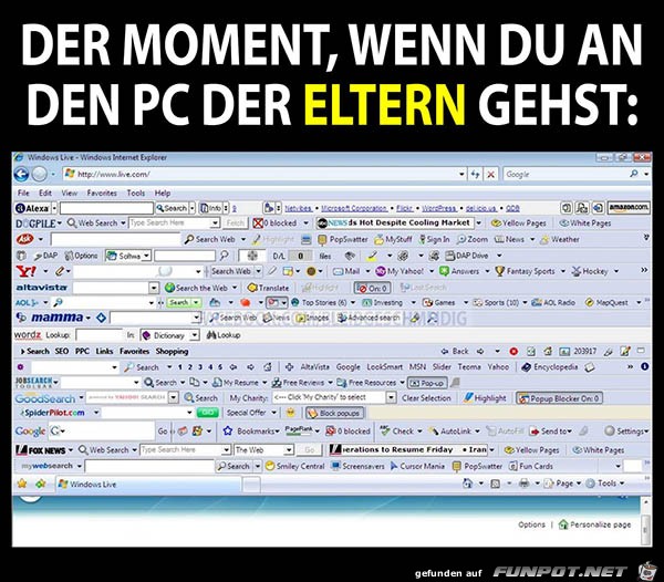 PC der Eltern