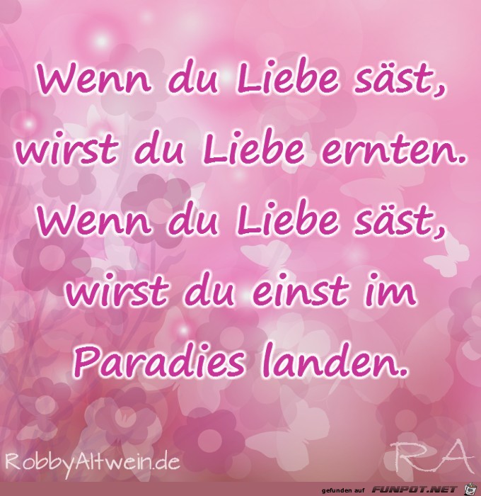 Wenn du Liebe saest Wenn du Liebe saest