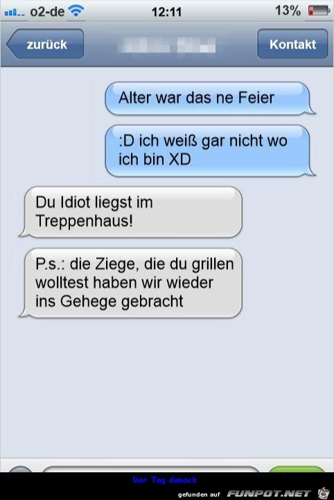 Der Tag nach der Feier