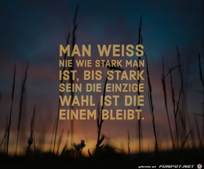 man weiss nie