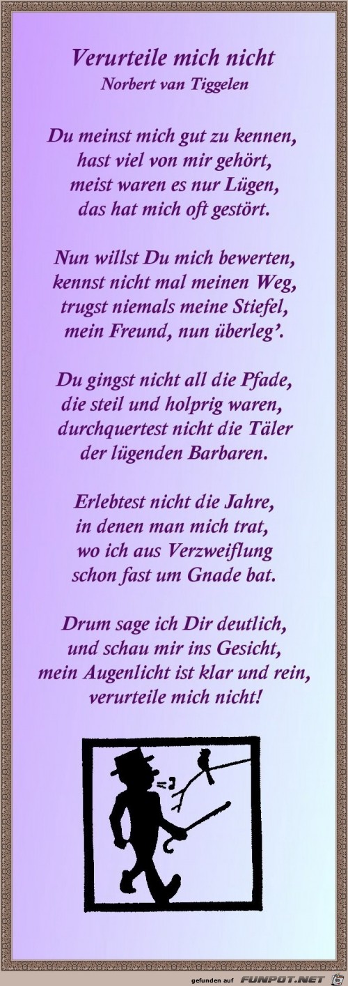 Veurteile mich nicht Veurteile mich nicht