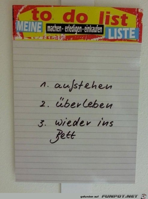 to do-Liste to do-Liste