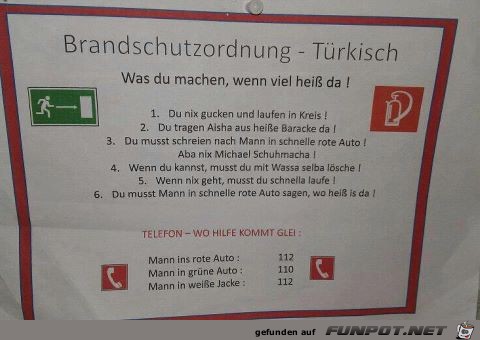 Brandschutzordnung Brandschutzordnung