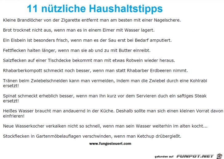 11 ntzliche haushaltstipps - von brandloch ber zwiebelschne 11 ntzliche haushaltstipps - von brandloch ber zwiebelschne