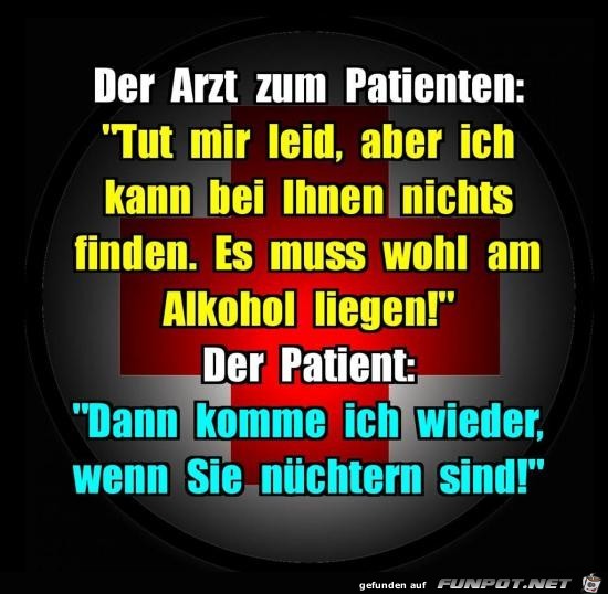 der Arzt zum Patienten