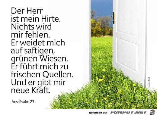aus Psalm 23 aus Psalm 23