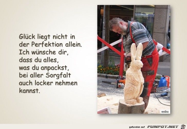 glueck liegt nicht in der Perfektion