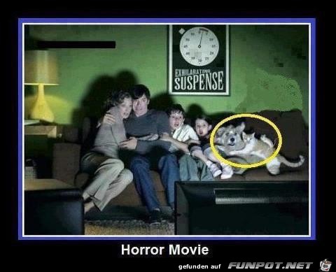 alle frchten sich beim Horrorfilm