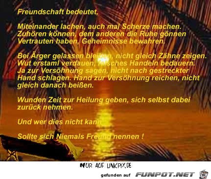 Freundschaft bedeutet Freundschaft bedeutet