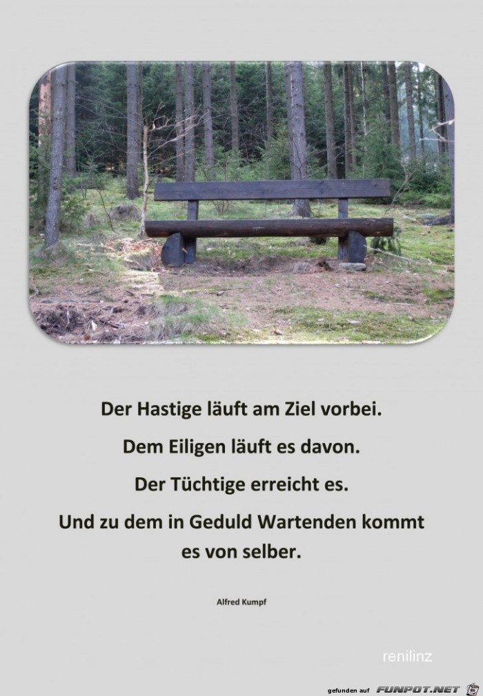 Der Hastige laeuft am Ziel vorbei