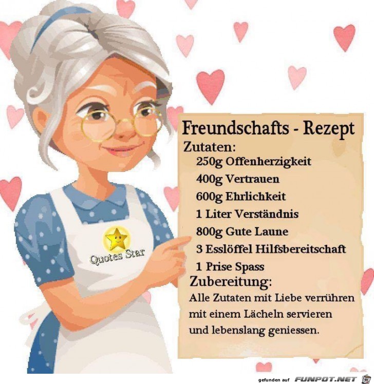 Freundschafts - Rezept