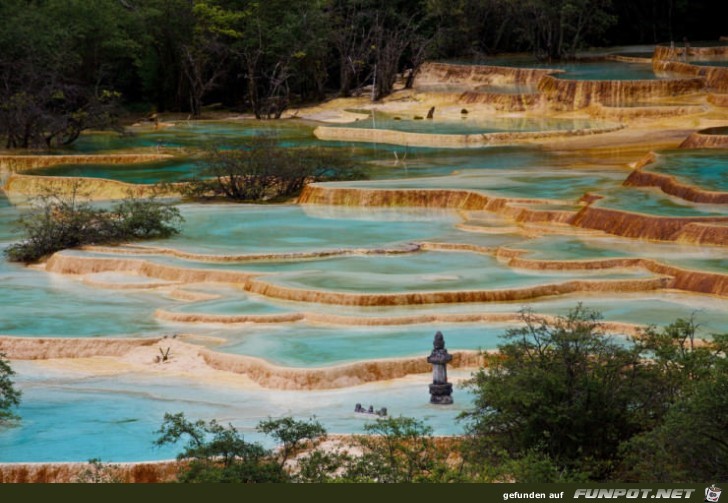 Huanglong - der Park in China besteht aus einem Fluss 7 Huanglong - der Park in China besteht aus einem Fluss 7