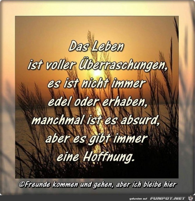das Leben ist voller Ueberraschungen das Leben ist voller Ueberraschungen