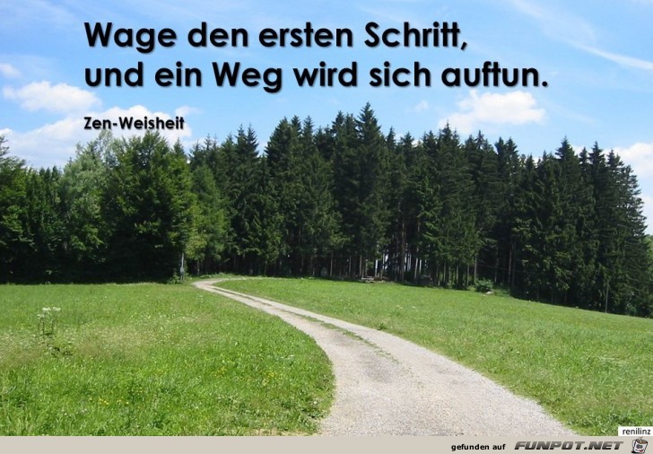 wage den ersten schritt wage den ersten schritt
