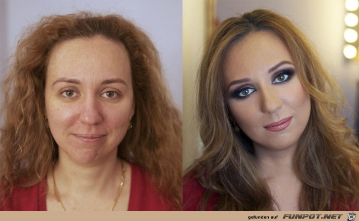 17 Frauen mit und ohne MakeUp