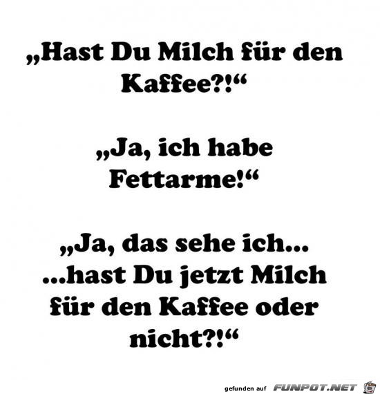 Milch fuer Kaffee