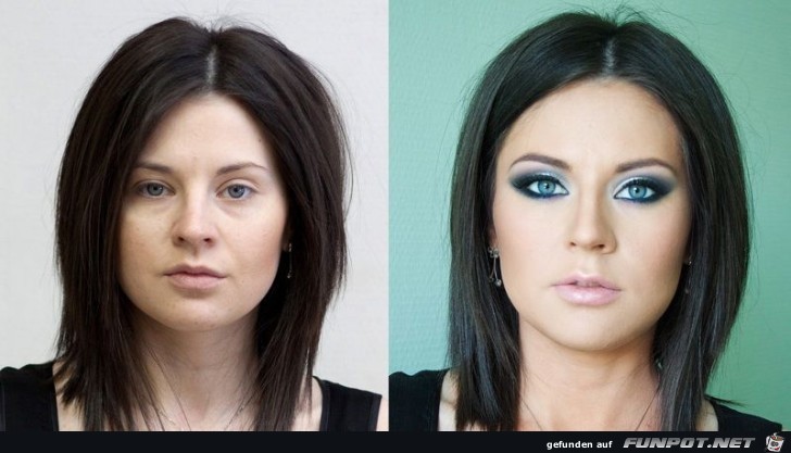 17 Frauen mit und ohne MakeUp