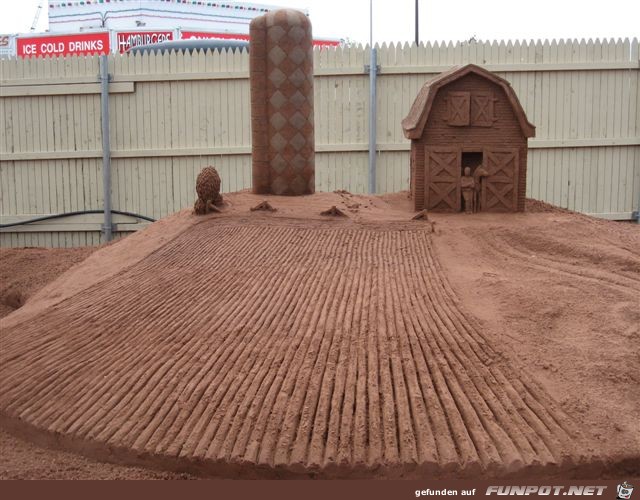 Sandskulpturen auf der Prince-Edward-Insel