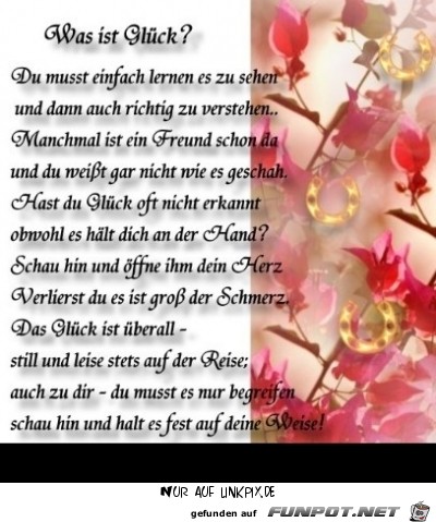 was ist Glueck was ist Glueck