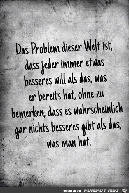 Das Problem dieser Welt