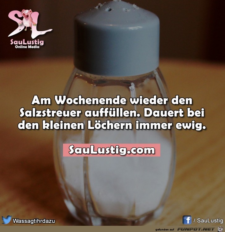 Salzstreuer auffuellen Salzstreuer auffuellen