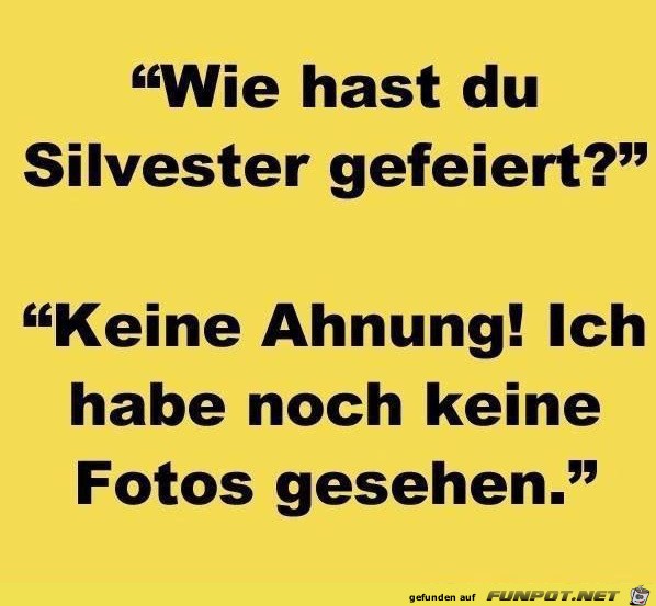 Wie hast du Sylvester gefeiert...