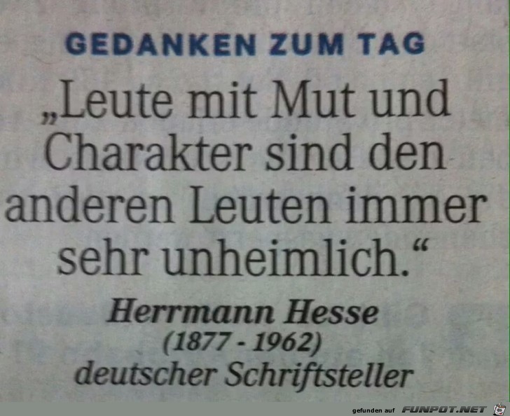 Mut und Charakter Mut und Charakter
