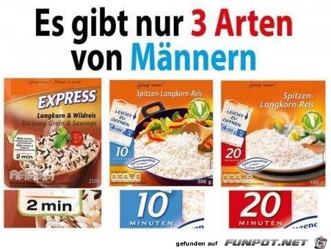 3 Arten von Maennern