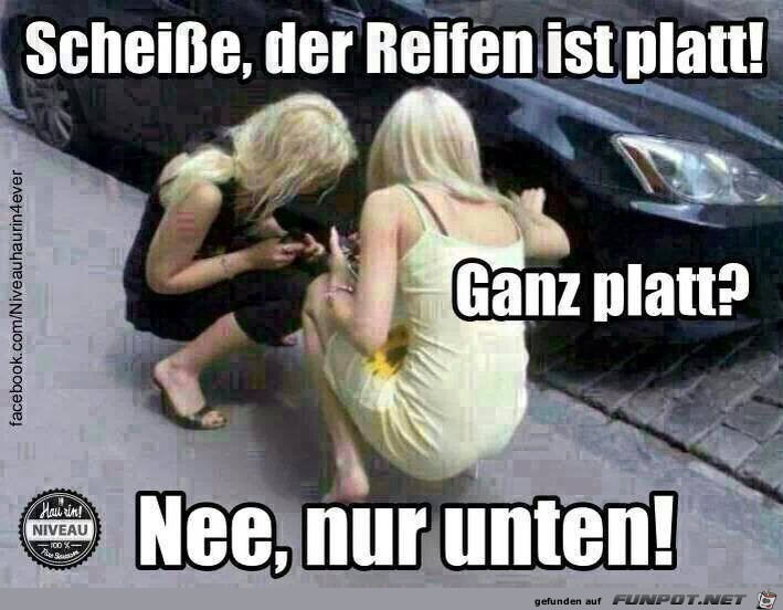 der Reifen ist Platt der Reifen ist Platt