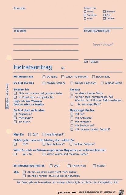 Heiratsantrag