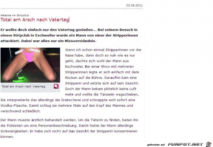 Total am Arsch nach Vatertag Total am Arsch nach Vatertag