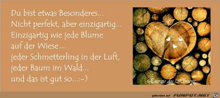 Du bist etwas besonderes... Du bist etwas besonderes...