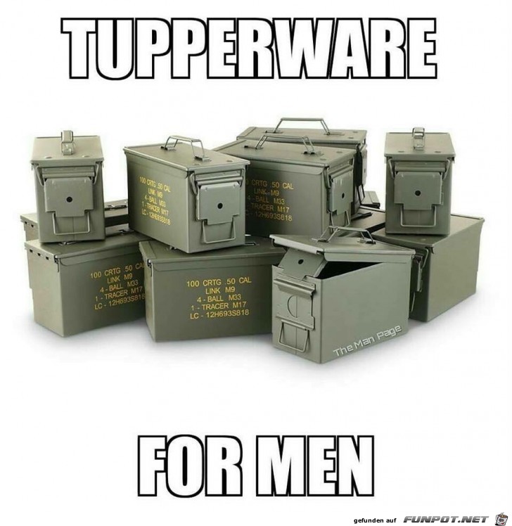 Tupperware fuer Maenner