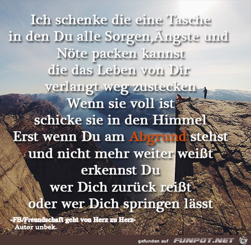 Ich schenke dir eine Tasche Ich schenke dir eine Tasche