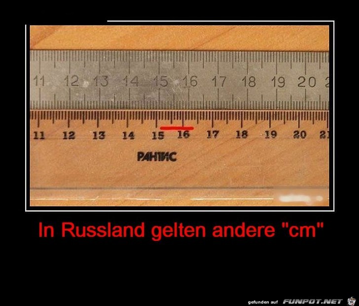 In Russland wird anders gemessen