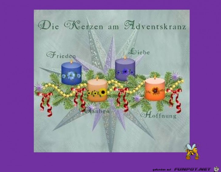 Kerzen am Adventskranz