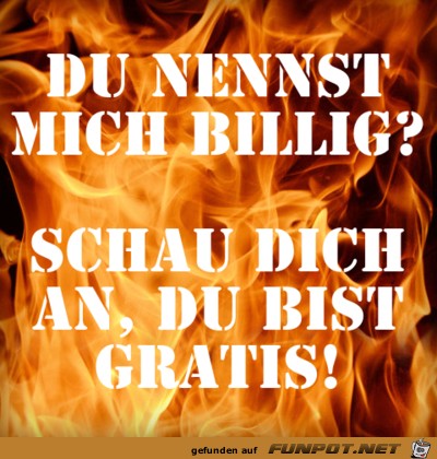 du nennst mich billig du nennst mich billig