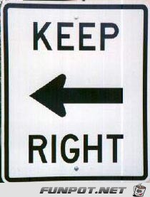 keep right