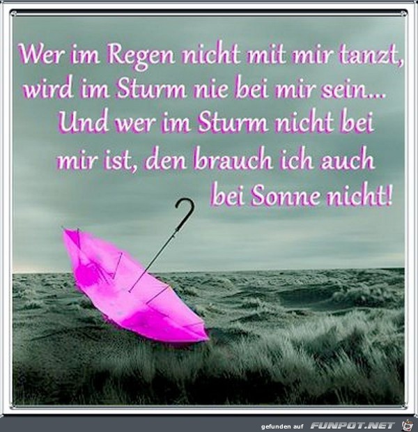 wer im Regen