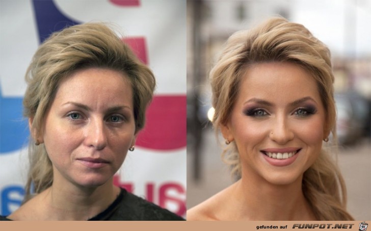 17 Frauen mit und ohne MakeUp