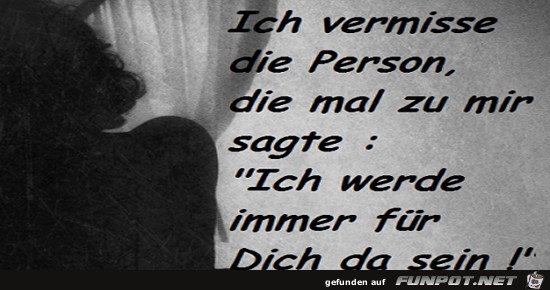 ich vermisse die person 