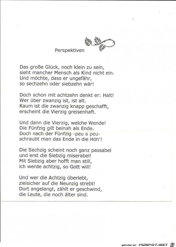 Funnygedicht: die Altersgrenze