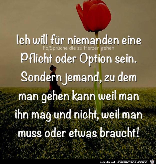 Ich will fuer niemanden Ich will fuer niemanden