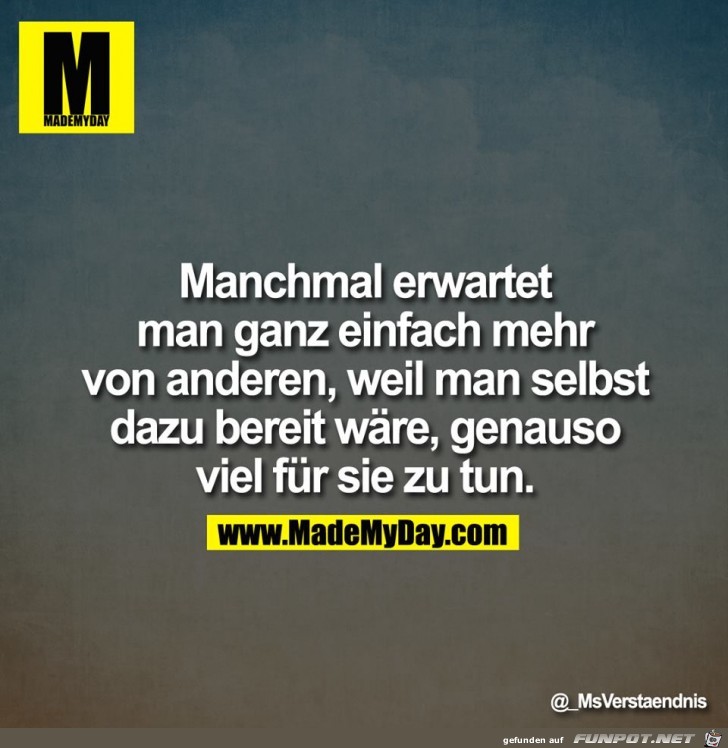 Mehr erwarten Mehr erwarten