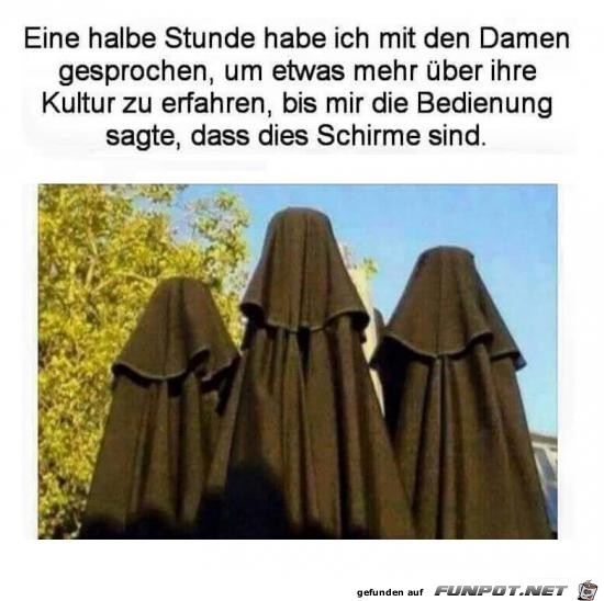 mit den Damen gesprochen